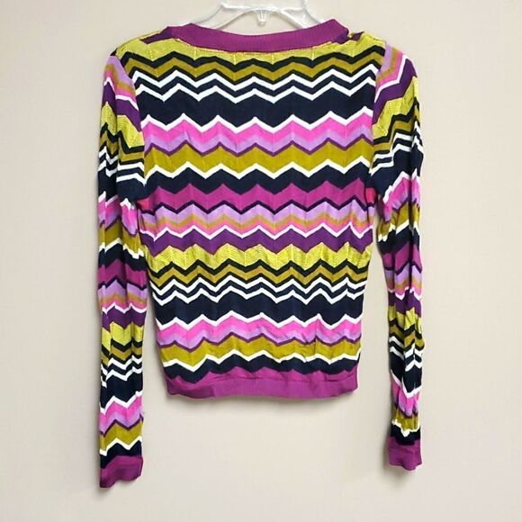 MISSONI FOR TARGET Glitter ZigZag Knit Cardigan - Size Medium‎ - Picture 3 of 6